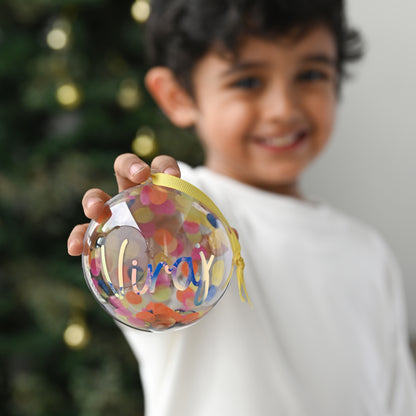 Personalised Ornament Globe | Confetti