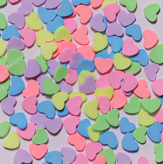 Stikeeze Shaped Confetti  | Coloured Hearts | 3 gms | For Crafts, Slime & Resin Art