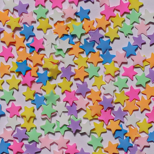 Stikeeze Shaped Confetti  | Colourful Stars | 3 gms | For Crafts, Slime & Resin Art