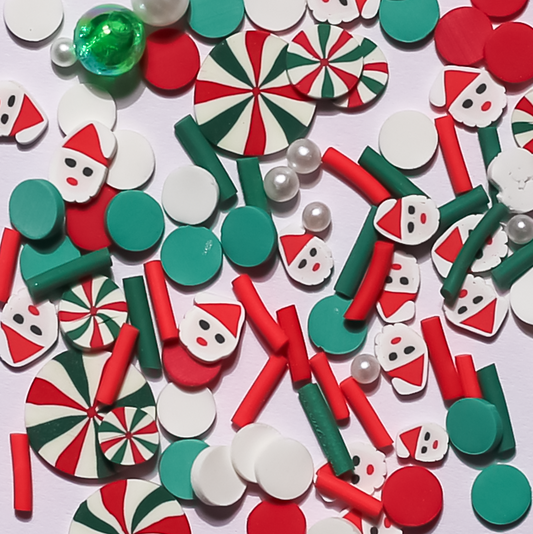 Stikeeze Shaped Confetti  | Santa | 3 gms | For Crafts, Slime & Resin Art