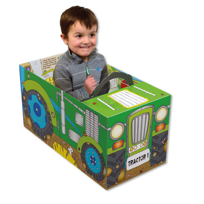 Convertible Tractor – Farm Playmat & Sit-in Tractor & Farmyard Animal Story for 3–6 Years