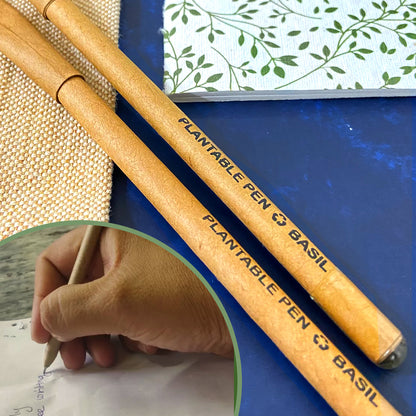 Plantable Stationery - Seed Diary, Seed Pens & Pencils in Jute Pouch