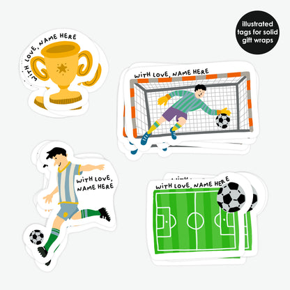 GIFT CARDS & TAGS: Stick On Tags | Football