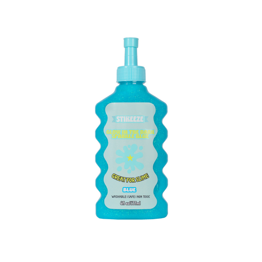 Stikeeze Glow in the Dark Sparkly Glue | Neon Blue | 177ML