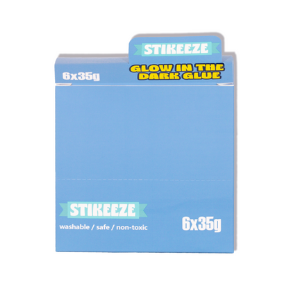 Stikeeze Glitter Glow in the Dark Glue | Set of 6 | 35gms