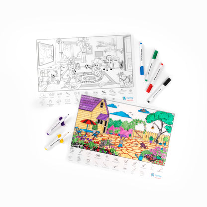 DOODLE PLACEMATS - FIND & COLOUR