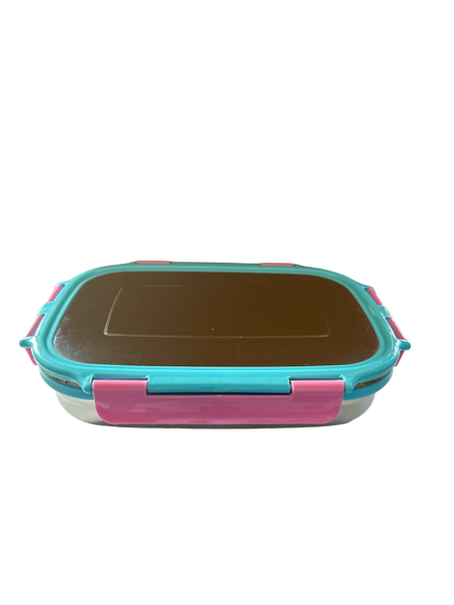 Veigo Large Stainless Steel Lunch Box - Aqua Blue + Pink | Limited Edition