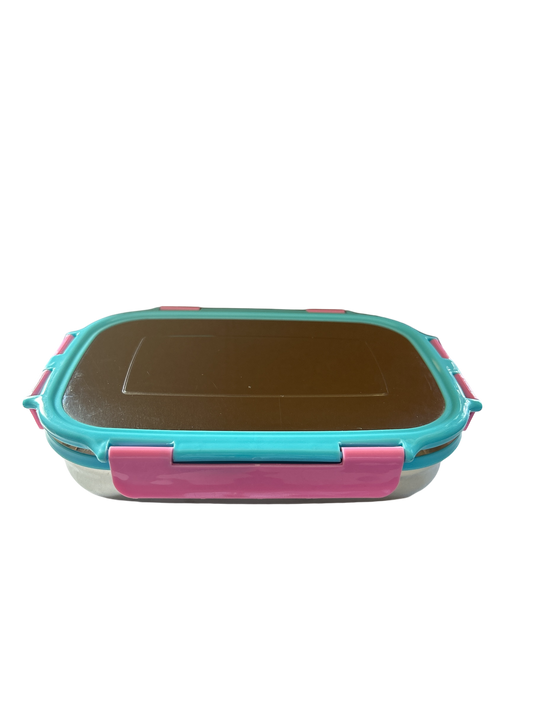 Veigo Large Stainless Steel Lunch Box - Aqua Blue + Pink | Limited Edition