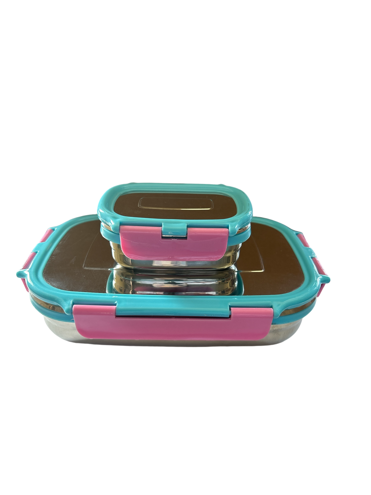 Veigo Jumbo Stainless Steel Lunch Box (with inner veg box) - Aqua Blue | Limited Edition