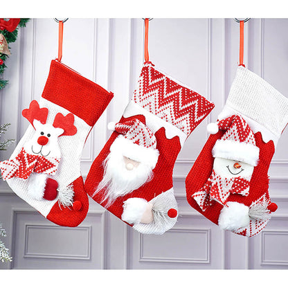 3pcs combo Mini 10 inches 3d Stockings for gifts and Christmas Décor