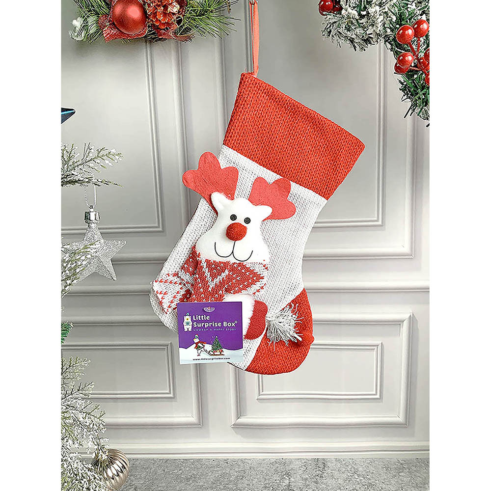 3pcs combo Mini 10 inches 3d Stockings for gifts and Christmas Décor