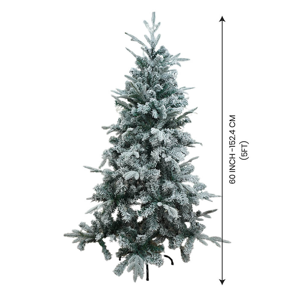 5 Feet Green & Snow White Christmas Tree Christmas Décor