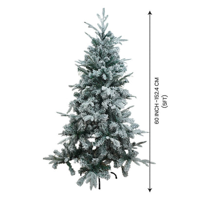 5 Feet Green & Snow White Christmas Tree Christmas Décor