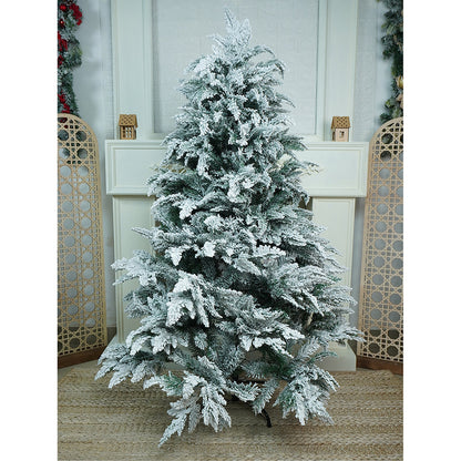 5 feet Snowy Large Leaves Artificial Christmas Tree Christmas Décor