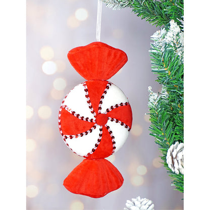 5 pcs Red Candyland themed big size Christmas Tree Ornaments