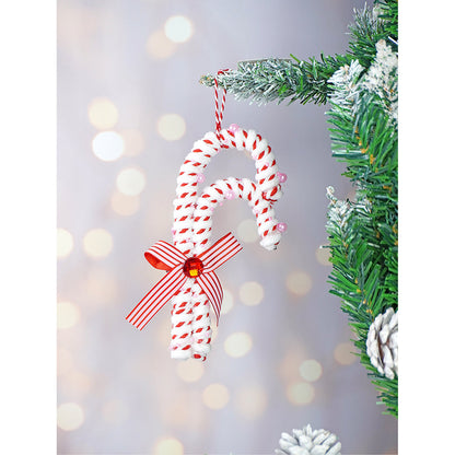 5 pcs Red Candyland themed big size Christmas Tree Ornaments