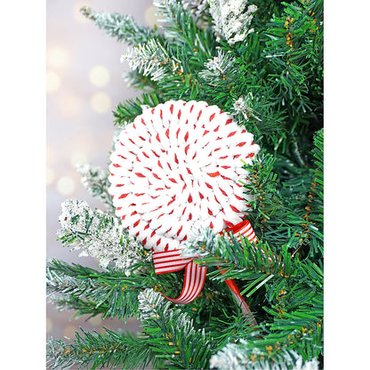 5 pcs Red Candyland themed big size Christmas Tree Ornaments