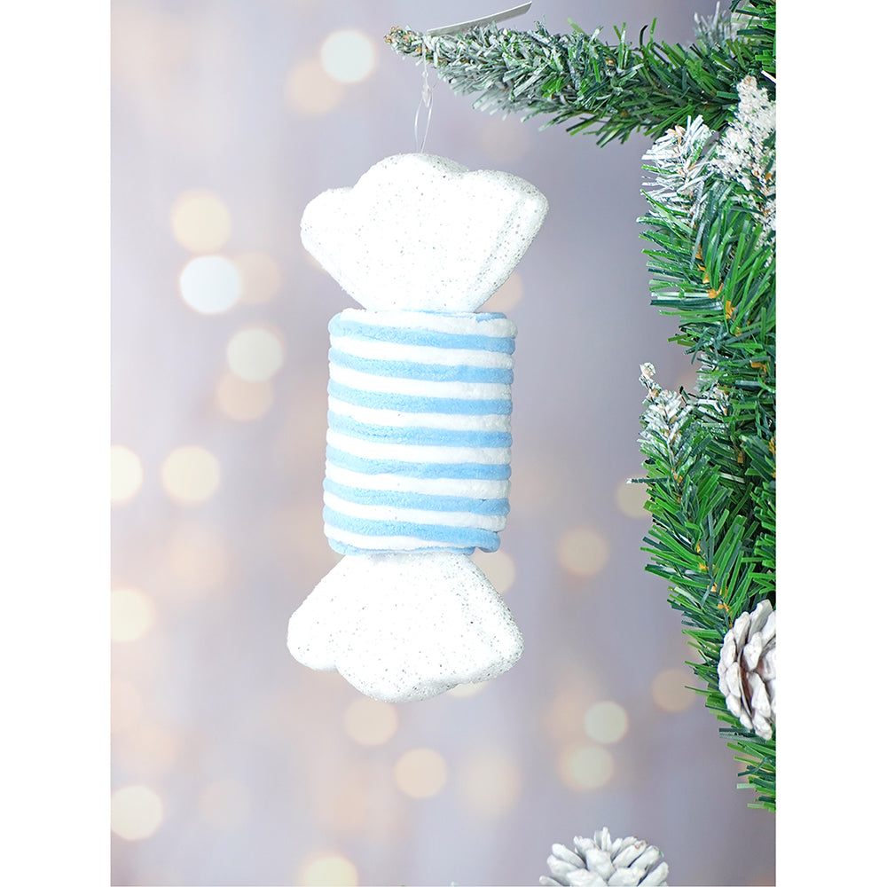 6 pcs Pastel Blue double Candy land themed Christmas Tree Ornaments