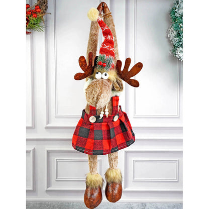 Striped Frock Reindeer  Christmas Festive Door Hanger Christmas décor