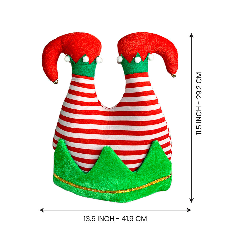 3d Inverted Elf Legs Plush Christmas Party Hat