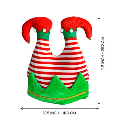 3d Inverted Elf Legs Plush Christmas Party Hat