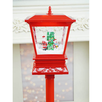 42 inches Santa, Snowman, Tree  Red Lamp Post and Snow Globe christmas Décor