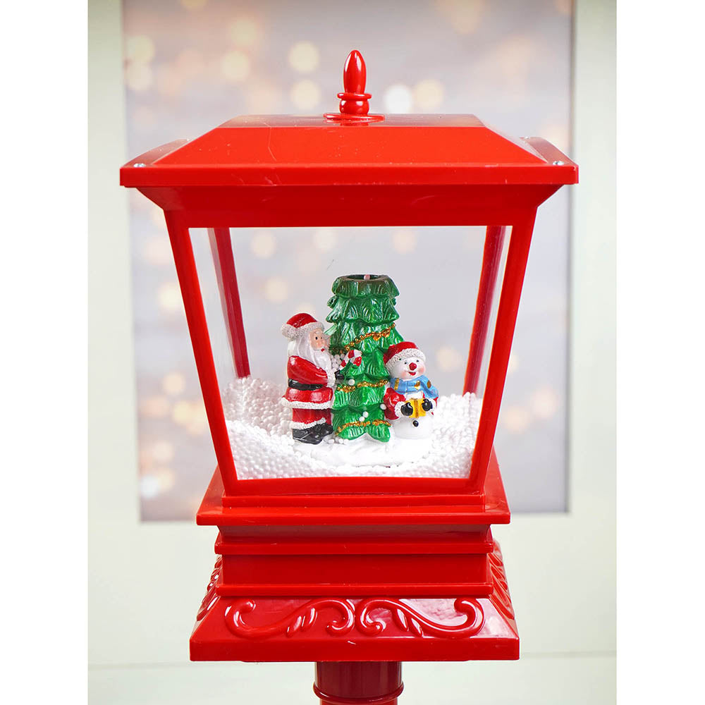 42 inches Santa, Snowman, Tree  Red Lamp Post and Snow Globe christmas Décor