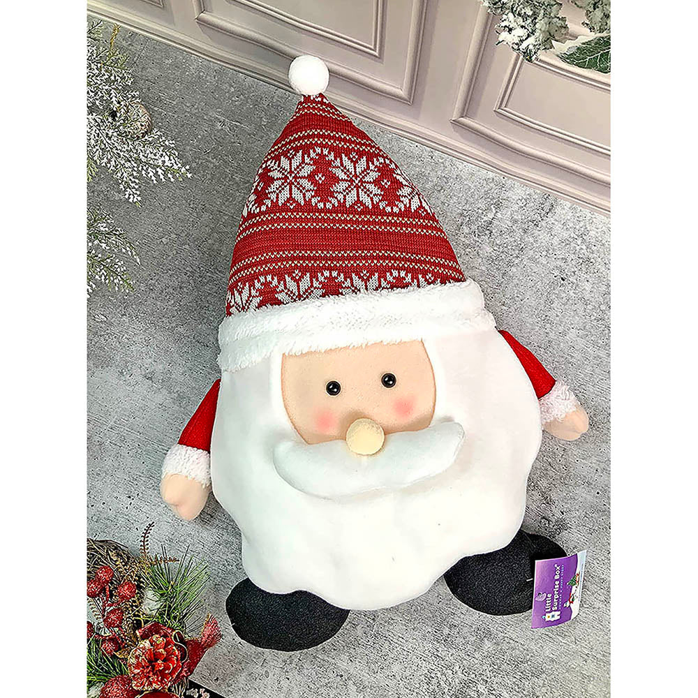 2 pcs set of Santa Pillow and Jute Gift sack for Christmas Décor