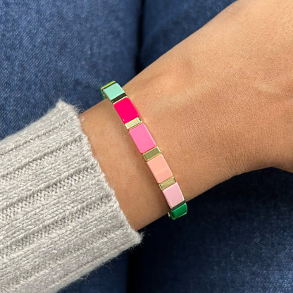 Party Enamel Bracelet | Pop Green