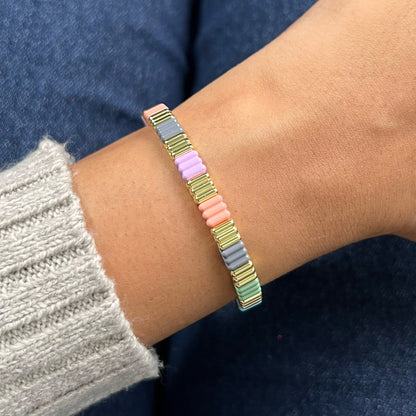 Groovy Enamel Bracelet | Pastel | Thin