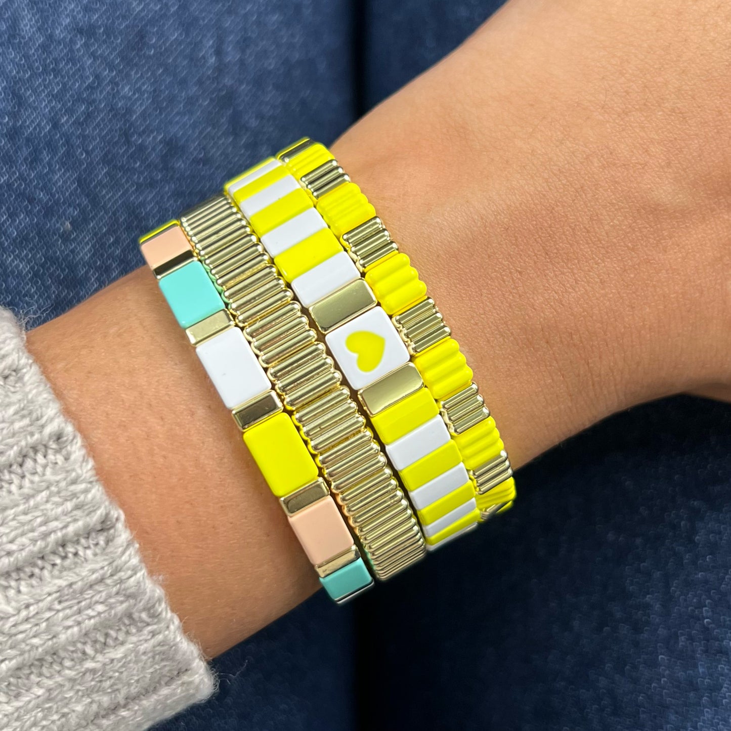 Love Enamel Bracelet | Pop Yellow