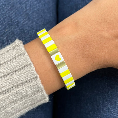 Love Enamel Bracelet | Pop Yellow