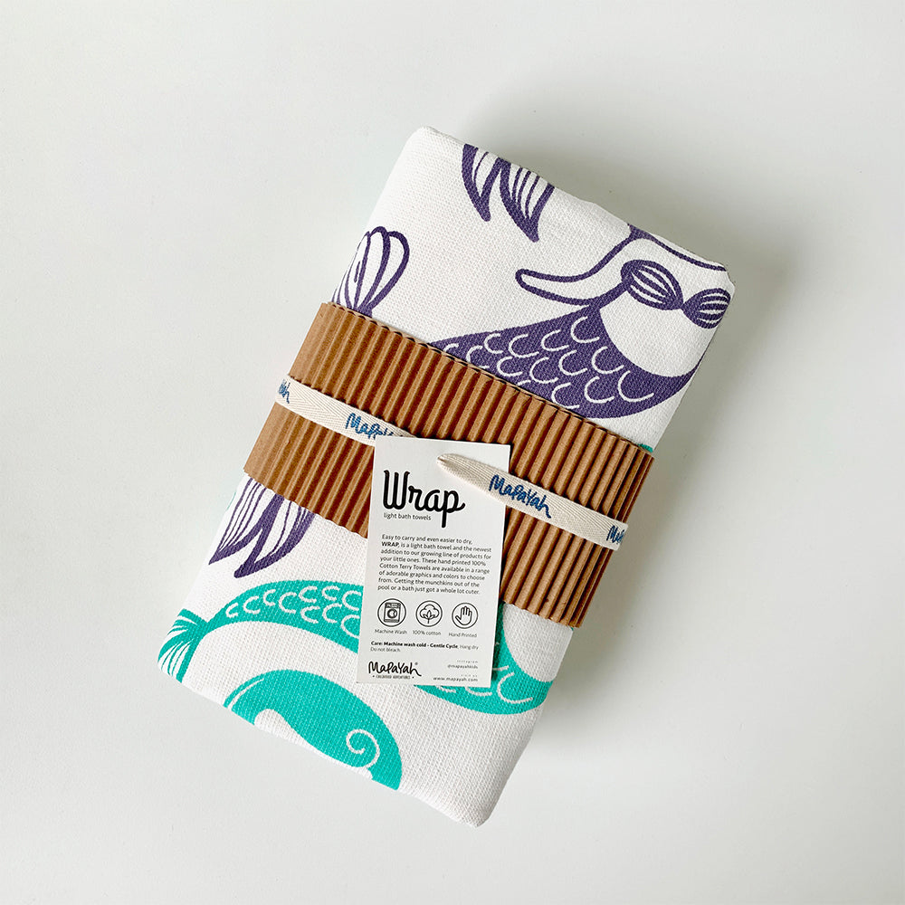 WRAP - Bath Towel - Mermaid Green/Purple