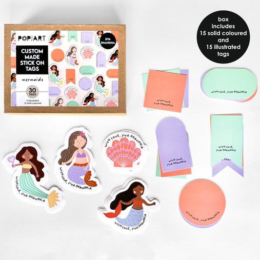 GIFT CARDS & TAGS: Stick On Tags | Mermaids