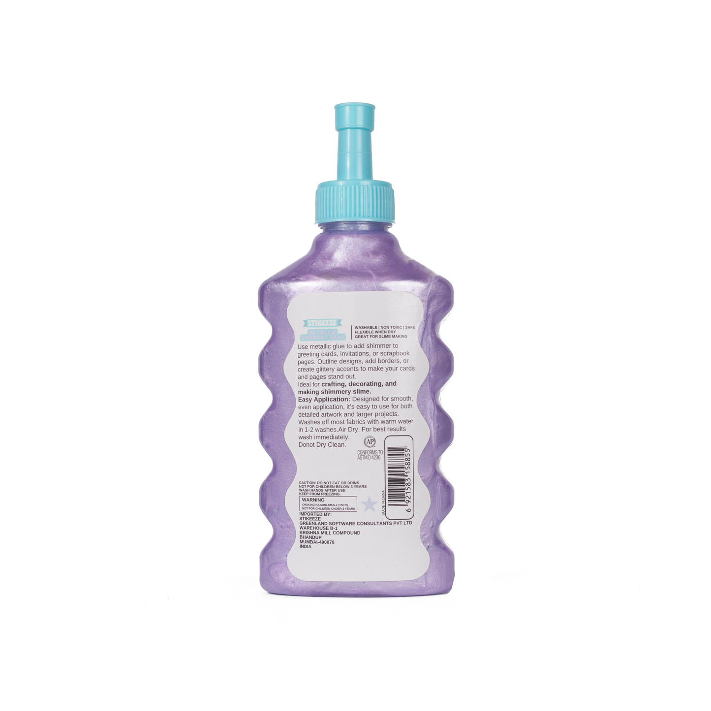 Stikeeze Metallic Sparkle Glue | Purple | 177ML