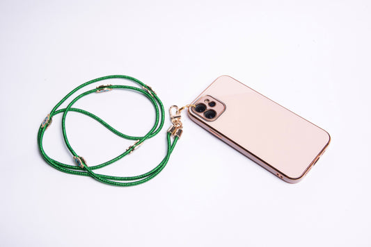 Metallic Crossbody Lanyard-Green