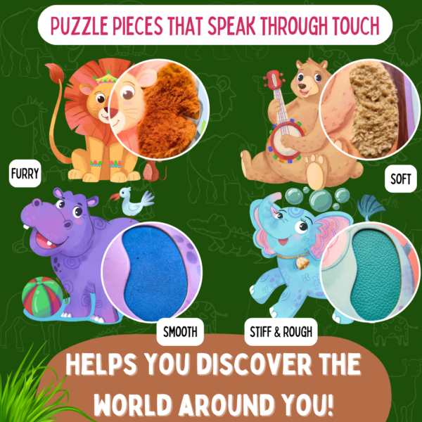 MY FIRST TOUCH & FEEL PUZZLES - WILD ANIMALS