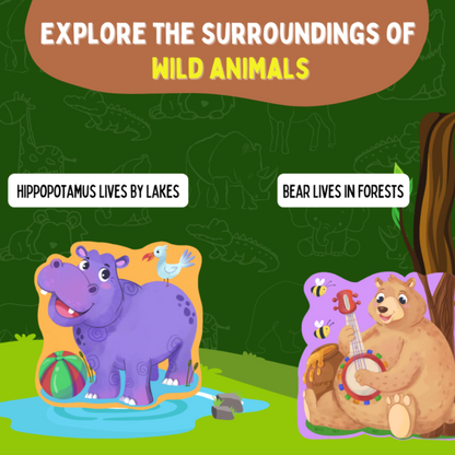 MY FIRST TOUCH & FEEL PUZZLES - WILD ANIMALS