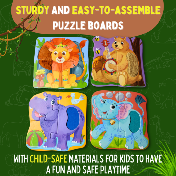 MY FIRST TOUCH & FEEL PUZZLES - WILD ANIMALS