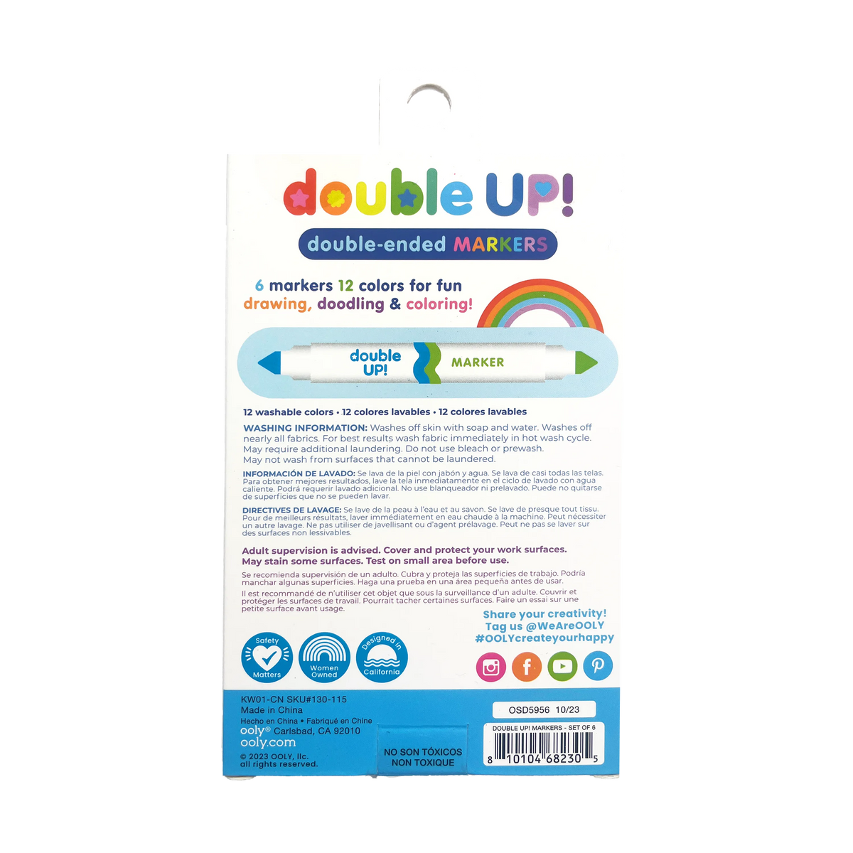 Double Up! Double-Ended Markers - Set of 6