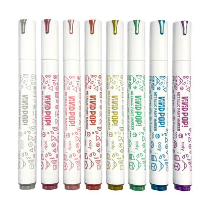 Vivid Pop! Water Based Paint Markers - Metallic - Set of 8