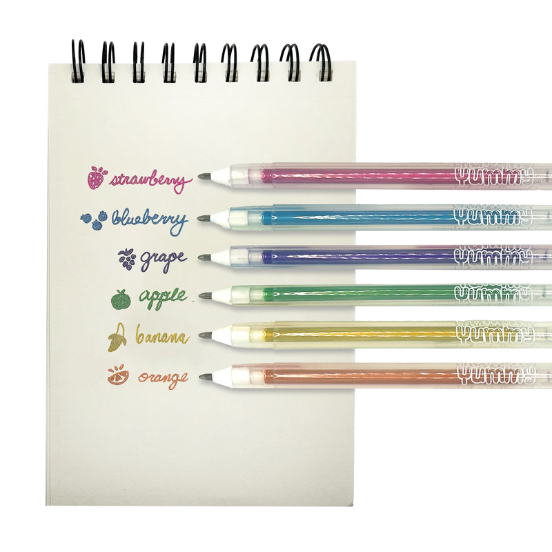 Yummy Yummy Scented Gel Pens - Metallic - Set of 6