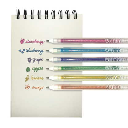 Yummy Yummy Scented Gel Pens - Metallic - Set of 6