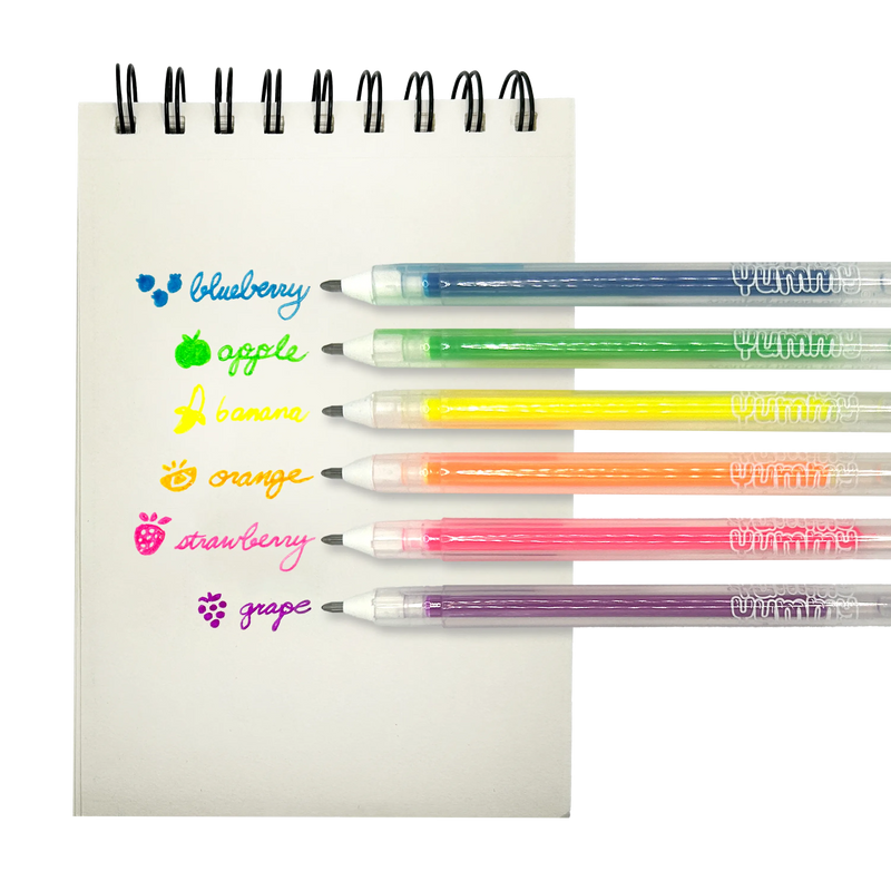 Yummy Yummy Scented Gel Pens - Neon - Set of 6