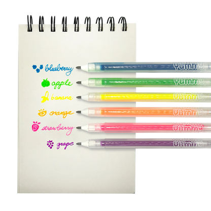 Yummy Yummy Scented Gel Pens - Neon - Set of 6