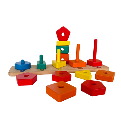 Open Ended 3 in 1 Stack and Sort Board With Lace-Motor Skills-Open Ended-Toycra