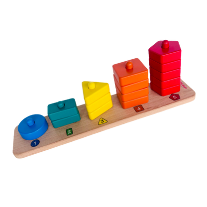 Open Ended 3 in 1 Stack and Sort Board With Lace-Motor Skills-Open Ended-Toycra