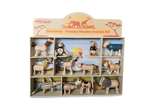 Open Ended Bendimals - Flexible Wooden Animals (Each Sold Separately)