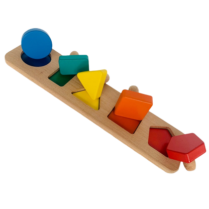 Open Ended First Jumbo Knob Wooden Shape Puzzle-Motor Skills-Open Ended-Toycra