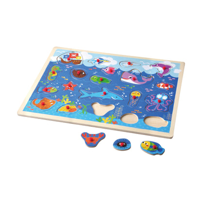 Open Ended Giant Peg Puzzle - Sea Animals-Puzzles-Open Ended-Toycra